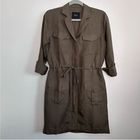 Rails Safari Carmen Dress In Army in khaki - Picture 12 of 14